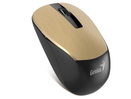 Myš, bezdrôtová, optická, normálna veľkosť, GENIUS "NX-7015", zlatá