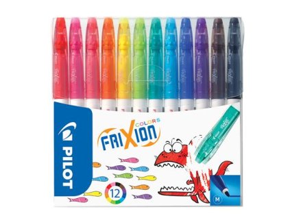 Fixky, 0,39-0,7 mm, odstrániteľné písmo, PILOT "Frixion Colors", 12 rôznych farieb