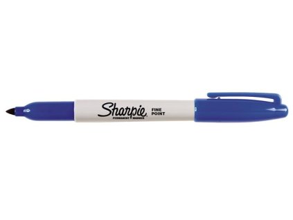 Permanentný popisovač, 1 mm, kužeľovitý, SHARPIE "Fine Point", modrý