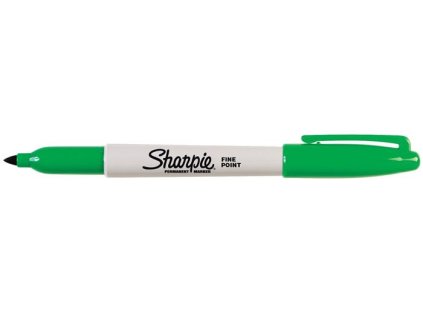 Permanentný popisovač, 1 mm, kužeľový, SHARPIE "Fine Point", zelený