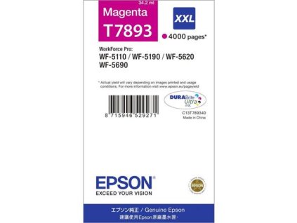 C13T789340 náplň do tlačiarní WF-5110DW, WF-5190DW, EPSON, červená, 34,2ml