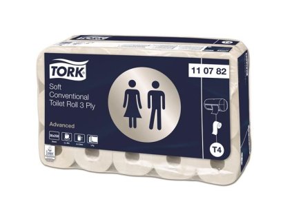 Toaletný papier, T4 systém, 3-vrstvový, priemer: 12,5 cm, Advanced, TORK, biela