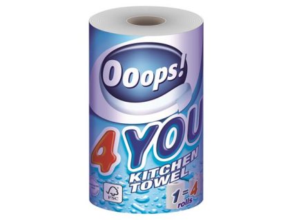Kuchynské utierky, 2-vrstvové, 200 útržkov, kotúčové, "Ooops! 4You"