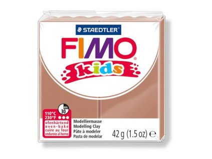 Modelovacia hmota, 42 g, polymérová, FIMO "Kids", svetlohnedá