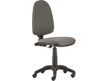 Kancelárska stolička, čalúnená, čierny podstavec, "Megane", sivá