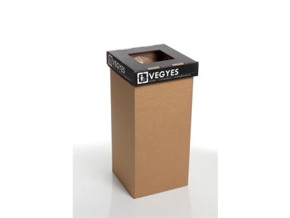 Odpadkový kôš na triedený odpad, recyklovaný, HU popis, 20 l, RECOBIN "Mini", čierna