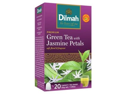 Zelený čaj, 20x1,5g, DILMAH, s vôňou jazmínu