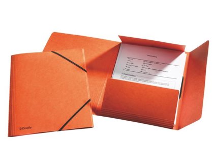 Doska s gumičkou, prešpánová, A4, ESSELTE "Rainbow", oranžová