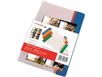 Obal na zošity a knihy + štítok, A4, PVC,  PANTA PLAST