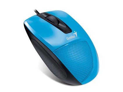 Myš, drôtová, optická, normálna veľkosť, USB, GENIUS "DX-150X", modrá
