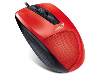 Myš, drôtová, optická, normálna veľkosť, USB, GENIUS "DX-150X", červená
