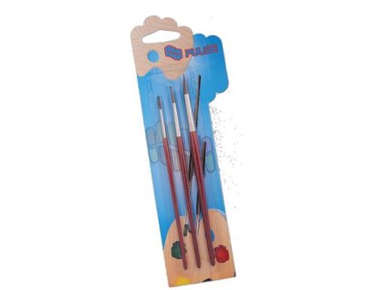 Štetec, sada, no 2-6-10, drevený, PULSE, okrúhly