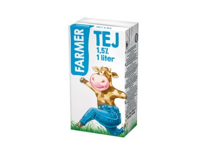 Mlieko, trvanlivé, 1,5%, 1 l, FARMER