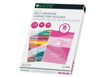 Laminovacia fólia, 125 mikr., A4, lesklá, LEITZ "Standard"