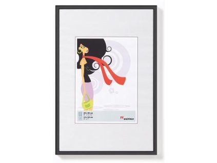 Obrazový rám, plastový, 21x29,7 cm,  "New Lifestyle" čierna