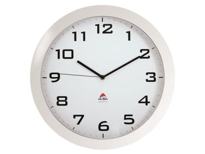Nástenné hodiny, 38 cm, ALBA "Horissimo", biele