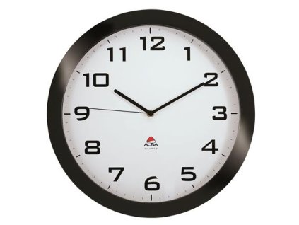 Nástenné hodiny, 38 cm, ALBA "Horissimo", čierne