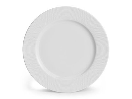Plytký tanier, porcelán,  27 cm, 6 ks, ROTBERG, "Elegante", biely