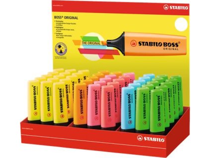 Zvýrazňovač, displej, 2-5 mm, STABILO "Swing  "BOSS", rôzne farby
