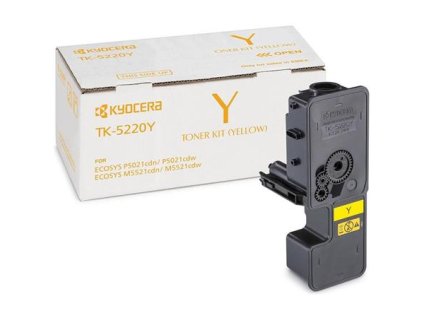 TK5220Y Toner k tlačiarňam P5021cdn, P5021cdw, M5521cdn, M5521cdw, KYOCERA žltý 1,2k