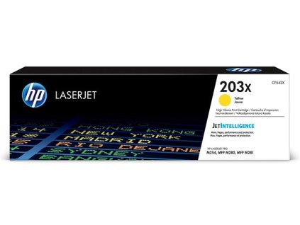 CF542X Toner k tlačiarňam HP ColorLaserJet Pro MFP M280nw, MFP M281fdn, MFP M281fdw, HP 203X žltý, 2,8k