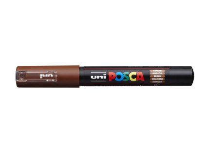 Dekoračný popisovač, 0,7-1,0 mm, UNI "Posca PC-1M", hnedý