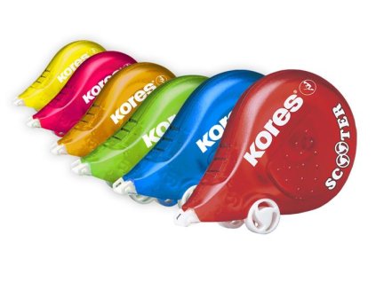 Korekčný roller, 4,2 mm x 8 m, KORES "Scooter" rôzne farby