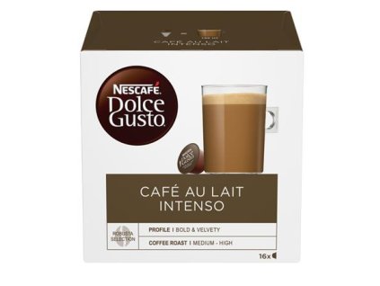 Kávové kapsule, 16 ks, NESCAFÉ DOLCE GUSTO "Café au Lait Intenso"
