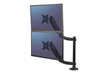 Stojan na monitor, k 2 monitorom, FELLOWES, "Platinum Series™ Dual Stacking", čierny