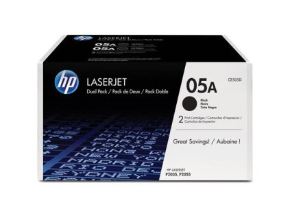CE505A toner k tlačiarni LaserJet P2035, P2055, HP čierny, 2*2,3k