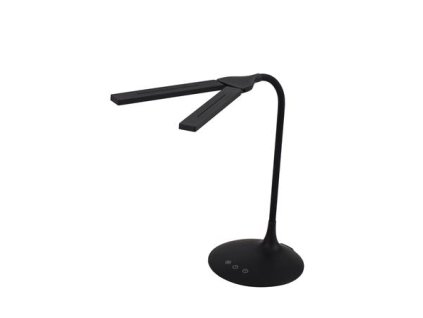 Stolová lampa, LED, 6 W, ALBA "Ledtwin", čierna