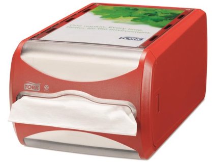 Zásobník na servítky, 145x191x307 mm, pultový, N4 systém, Signature line, TORK "Xpressnap®", červený