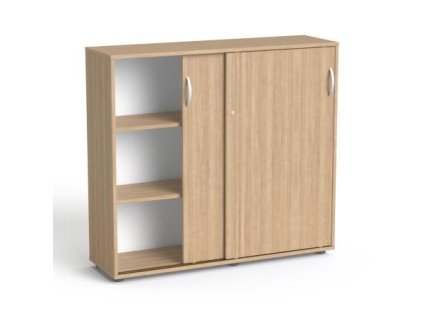 Skriňa, s posuvnými dverami, policová, MAYAH "Freedom SV-13", jaseň