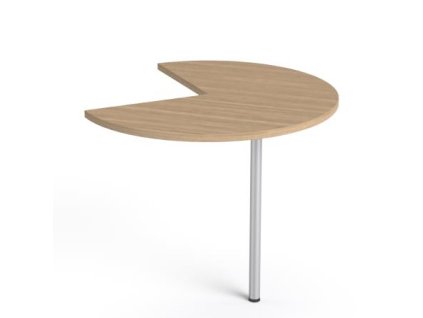 Prídavný stôl, 270°, sivá kovová noha, priemer: 90 cm, MAYAH"Freedom SV-44", jaseň