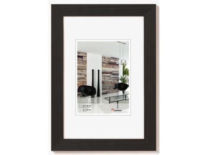 Obrazový rám, drevený, 10x15 cm, "Grado" čierny