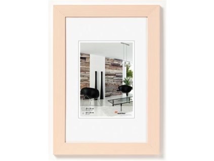 Obrazový rám, drevený, 10x15 cm, "Grado" krémový