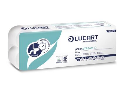 Toaletný papier, 2-vrstvový, malý kotúč, 22 m, LUCART "Aquastream 10"