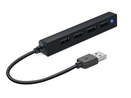 USB HUB, 4 porty, USB 2.0, SPEEDLINK "Snappy Slim" čierna