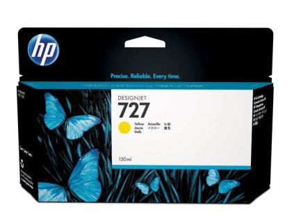 B3P21A náplň do DesignJet T1500, T2500, T920, T930 tlačiarní, HP 727, žltá, 130 ml