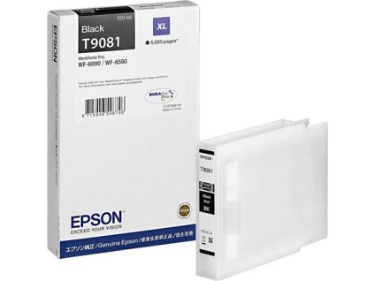 T908140  Náplň k tlačiarňam Workforce Pro WF-6090, WF-6590, EPSON, čierna, 5k