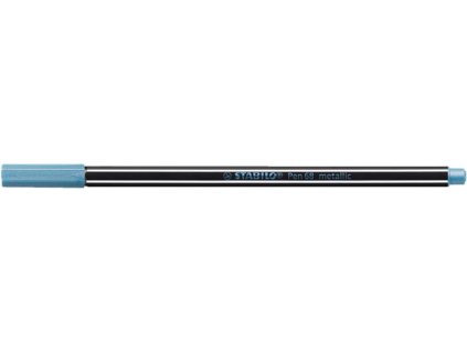 Popisovač, 1,4 mm, STABILO "Pen 68 metallic", metalická modrá