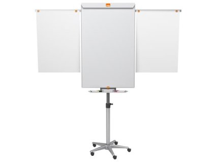Flipchartová tabuľa, mobilná, magnetický povrch, 2 pomocné ramená, NOBO