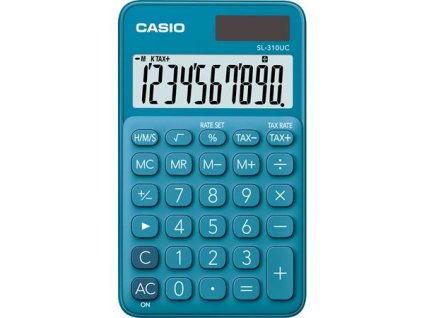 Kalkulačka, vrecková, 10 miestny displej, CASIO "SL 310" modrá