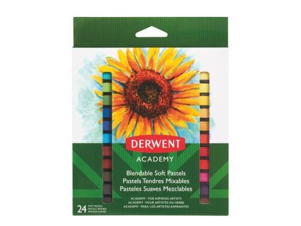 Pastelové kriedy, DERWENT "Academy", 24 rôznych farieb