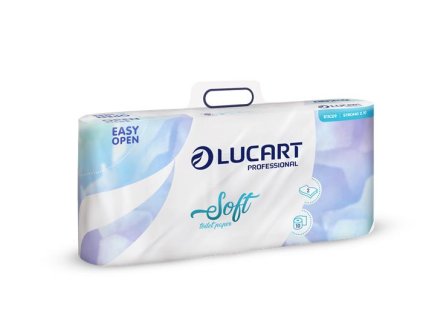 Toaletný papier, 2-vrstvový, malé kotúče, 10 kotúčov, LUCART "Soft", biela