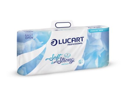 Toaletný papier, 3-vrstvový, malé kotúče, 10 kotúčov, LUCART "Soft and Strong", biely