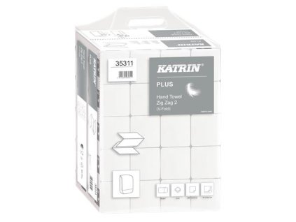 Papierové utierky, Z ohyb, 2-vrstvové, 200 listov, KATRIN, snehobiele