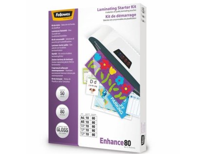 Laminovacia fólia za tepla, 80 mikr., lesklá, 50 ks, FELLOWES