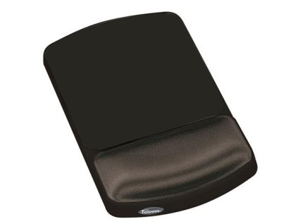 Gélová podložka pod myš, a opierkou zápästia, FELLOWES "Premium Gel", grafitová