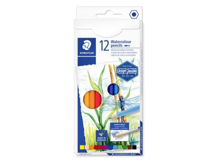 Akvarelové ceruzky, sada, šesťhranné, STAEDTLER® "146 10C", 12 rôznych farieb